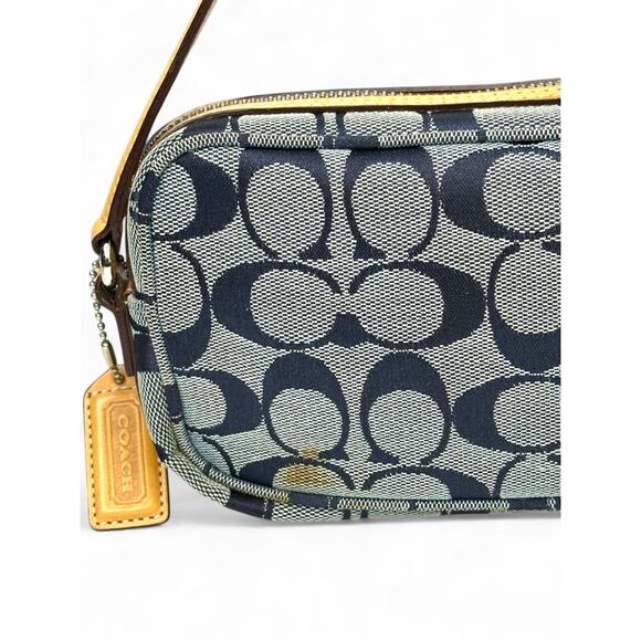 Coach Vintage Y2K Signature Blue Canvas Mini Shoulder Bag - Picture 8 of 13